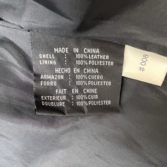 Vintage JLC New York Women’s Black Leather Button Front Jacket Size Small 90s - Picture 6 of 9